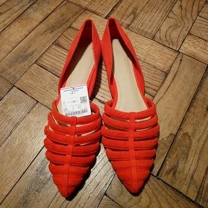 Zara orange flats